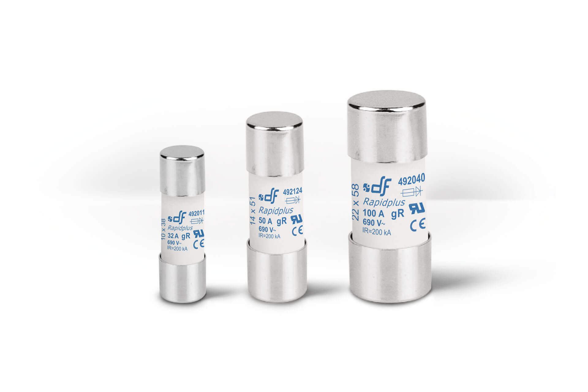gR Cylindrical fuse links for semiconductors – DF Electric