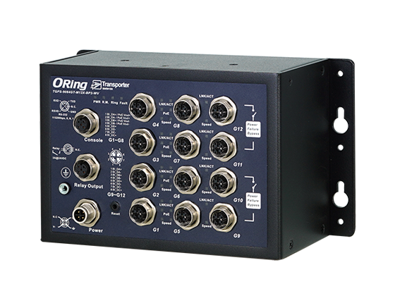 TGPS-9084GT-M12X-BP2-WV – EN50155 Managed Gigabit PoE Ethernet Switch